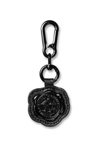 Metal Bag Charm Keychain — Black front