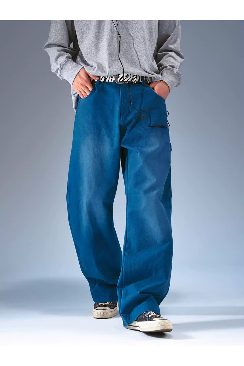 Washed Wide-Leg Work Pants — cover