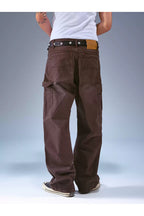 Washed Wide-Leg Work Pants — gallery