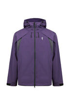 Technical Hooded Shell Jacket — Purple front