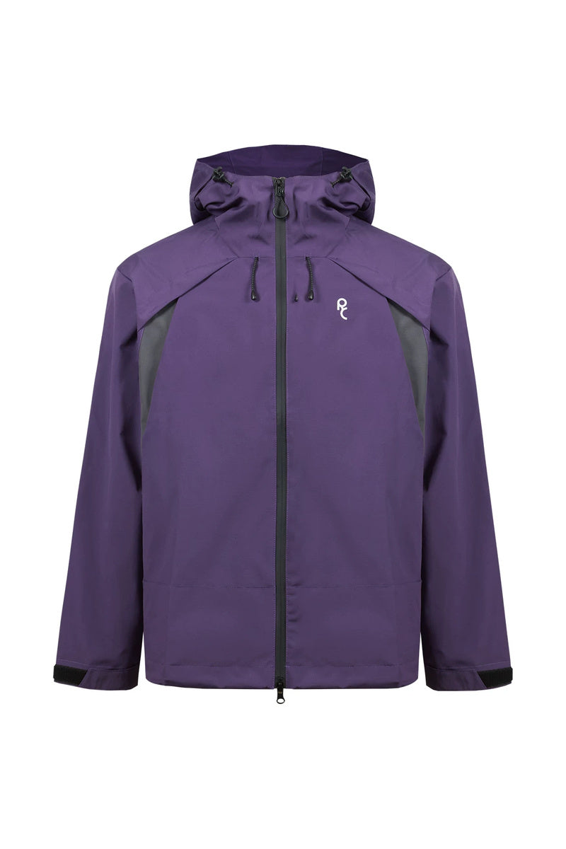 Technical Hooded Shell Jacket — Purple front