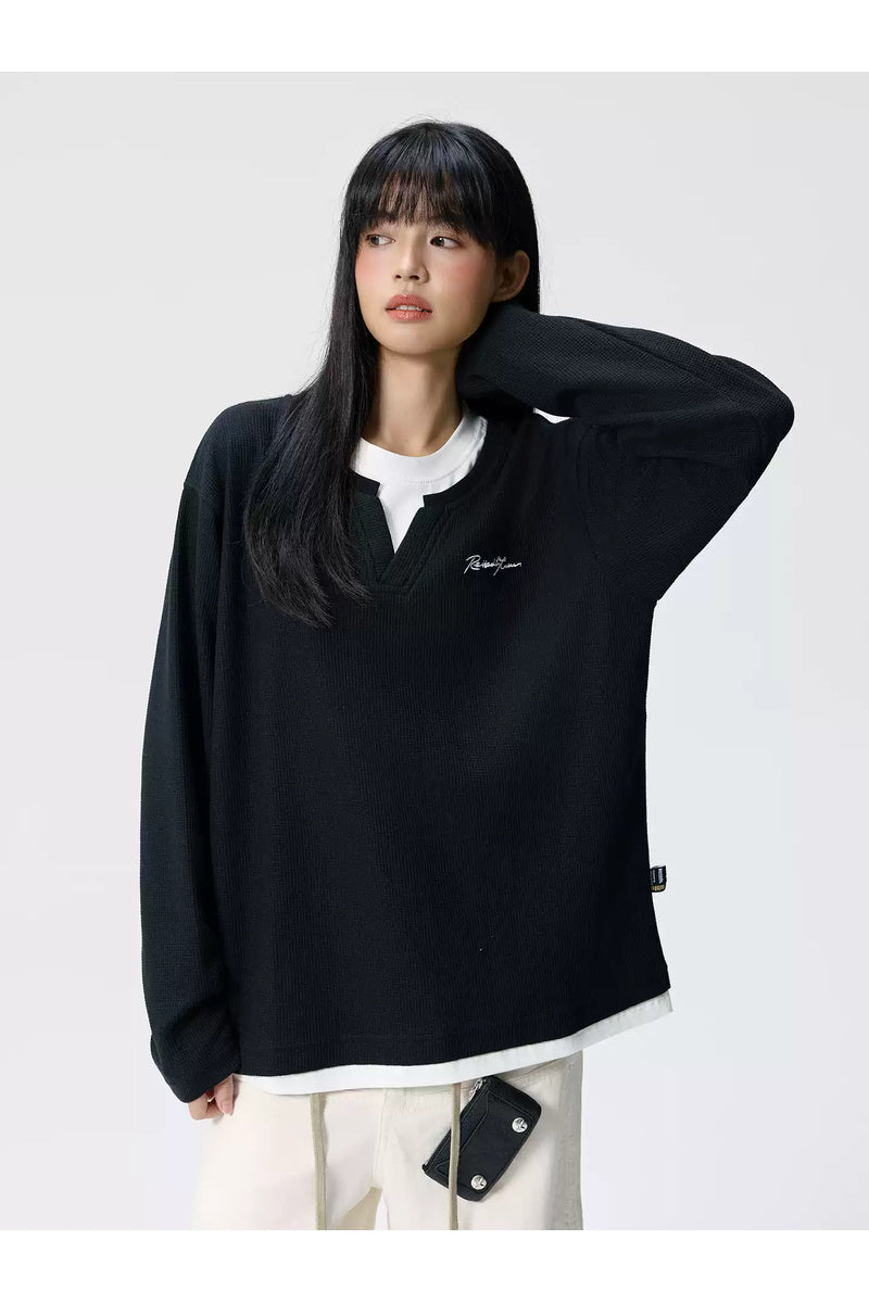 Waffle Layered Long Sleeve Tee — gallery