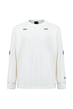 Heavyweight Embroidered Long Sleeve Tee — White front