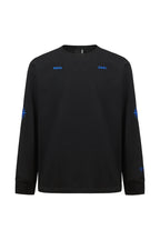 Heavyweight Embroidered Long Sleeve Tee — Black front