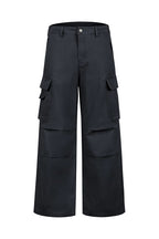 Vintage Washed Workwear Pants — Black front