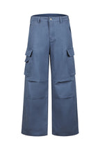 Vintage Washed Workwear Pants — Blue front