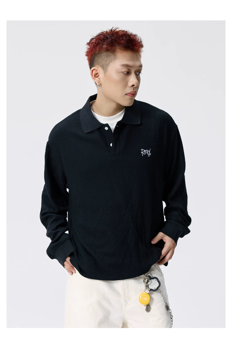 Waffle Layered Polo Longsleeve — cover