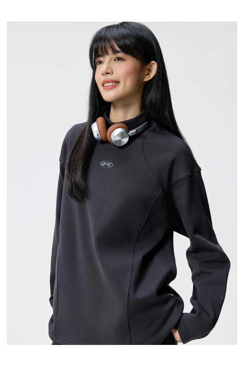 Fleece Mock Neck Sweatshirt — cover