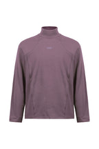 Fleece Mock Neck Sweatshirt — Purple front