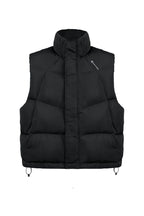 Vintage Stand Collar Vest — Black front