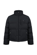 Convertible Puffer Vest Jacket — Black front