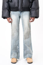 Vintage Distressed Straight Jeans - EU Only