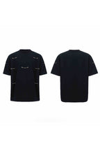 Chain Detail Padded Shoulder Tee