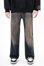 Distressed Straight Loose Jeans
