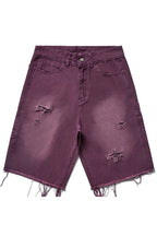 Loose Straight Distressed Fringe Jeans Shorts