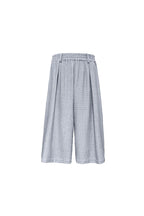 Pleated Check Capri Pants