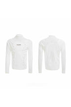 Deconstructed Mesh Panel Studded Turtleneck Tee