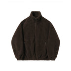 Fleece Stand Collar Windproof Outdoor Jacket