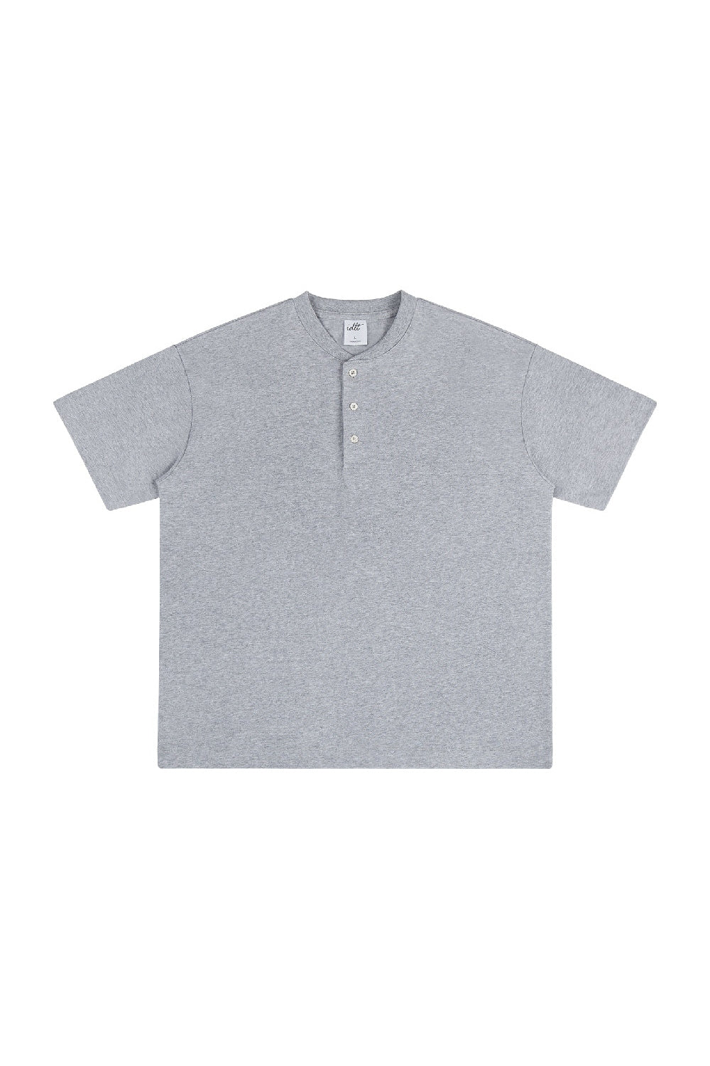 Heavyweight 320g Cotton Henley Oversized Tee - EU Only