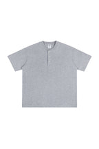 Heavyweight 320g Cotton Henley Oversized Tee - EU Only