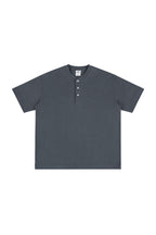 Heavyweight 320g Cotton Henley Oversized Tee - EU Only