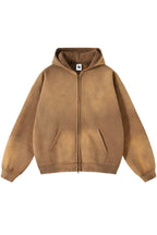 Vintage Spray-Dyed Zip Up Hoodie