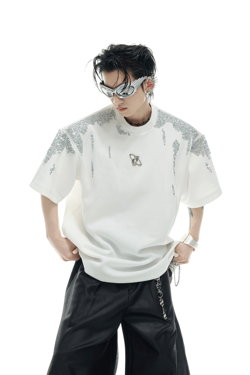 Sequin Irregular Luxe Tee