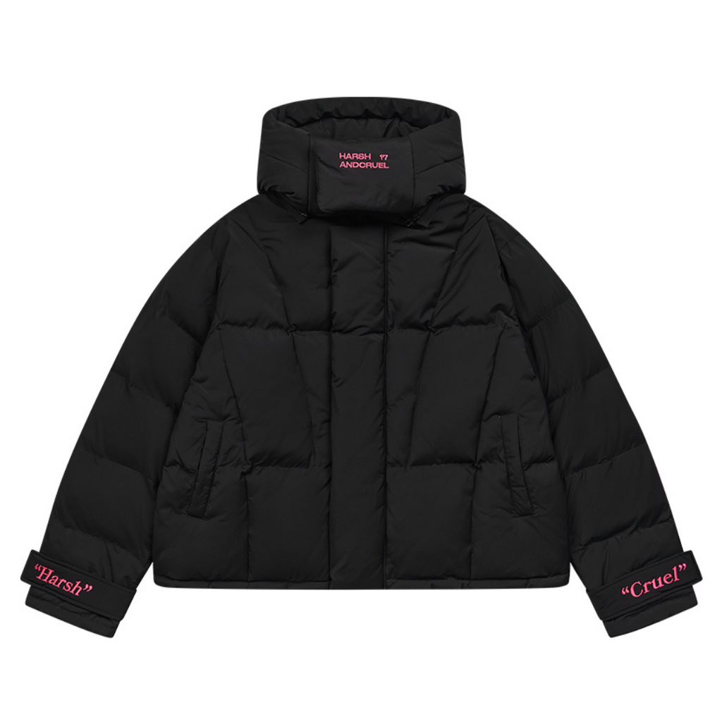 Embroidered Logo Loose Sleeves Down Jacket - EU Only