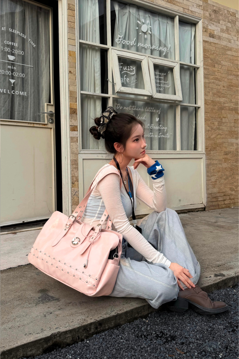 Colorblock Carryall Shoulder Bag