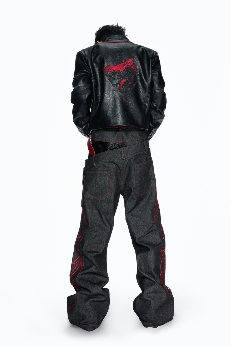 Cracked Skull Leather Jacket