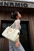 Colorblock Carryall Shoulder Bag