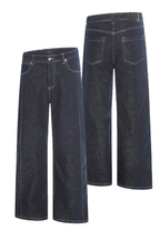 Contrast Raw Stitch Bootcut Jeans