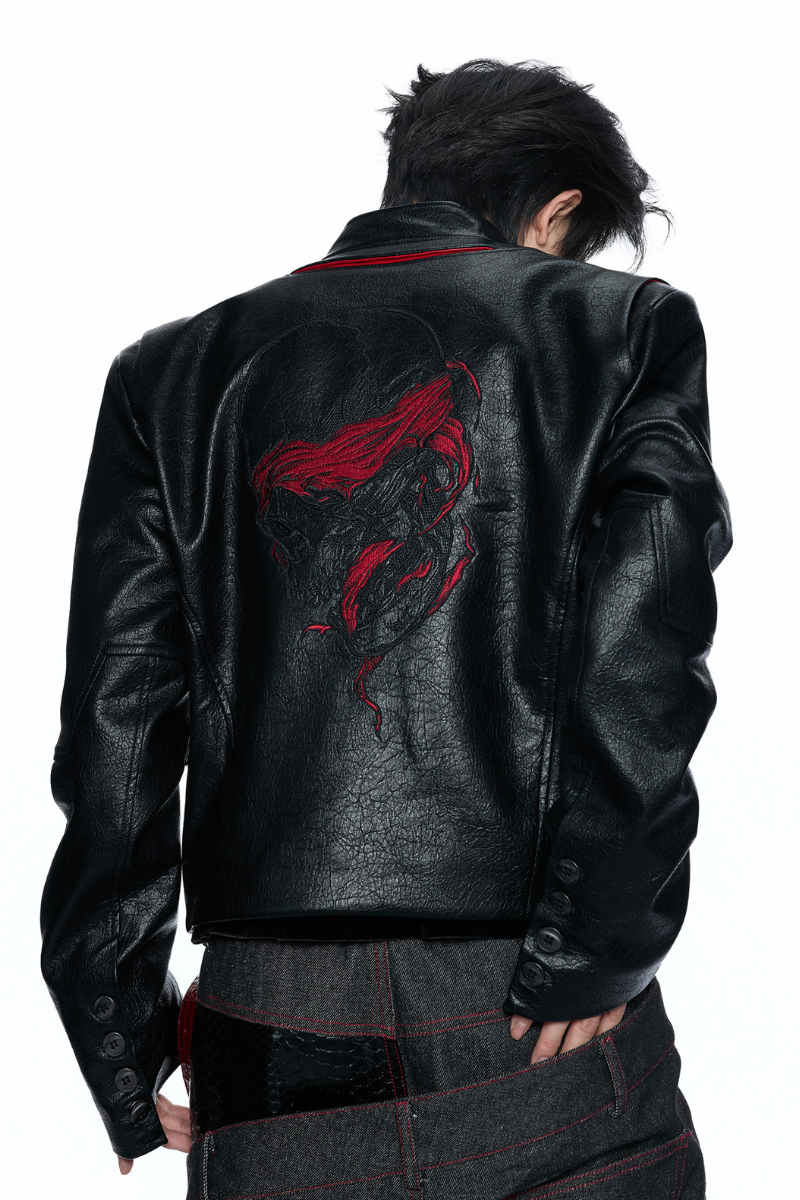 Cracked Skull Leather Jacket