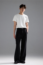 Linen Pleated Wide Pants