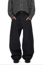 Raw Stitch Wide Jeans
