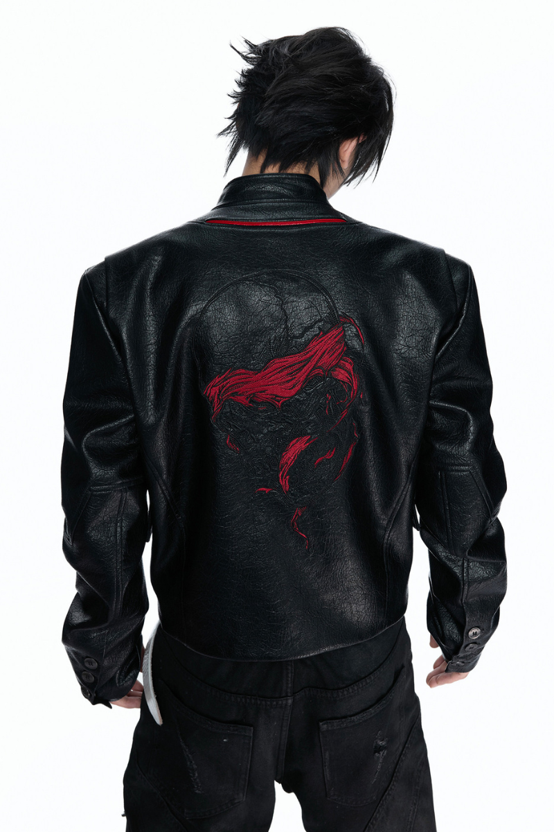 Cracked Skull Leather Jacket
