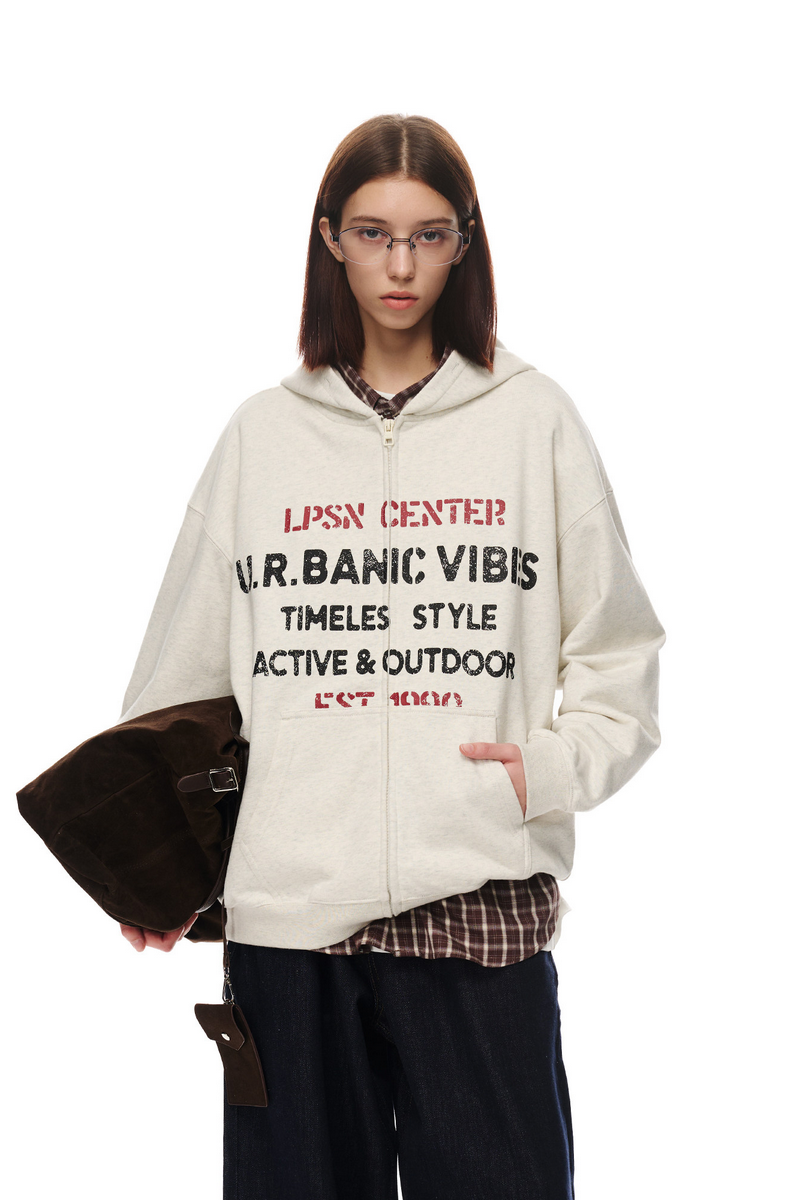 Graphic Zip Hoodie