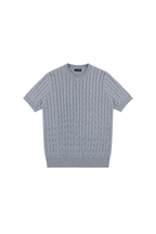 Cable Knit Crewneck T-Shirt