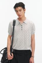 Open Knit Polo