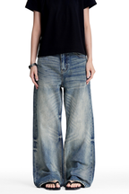 Washed Straight Leg Jeans