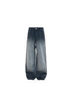 Distressed Corduroy Straight Trousers