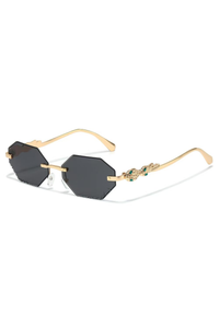 Gold Frame With All Grey Lenses