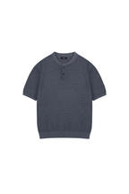 Waffle Knit Henley T-Shirt