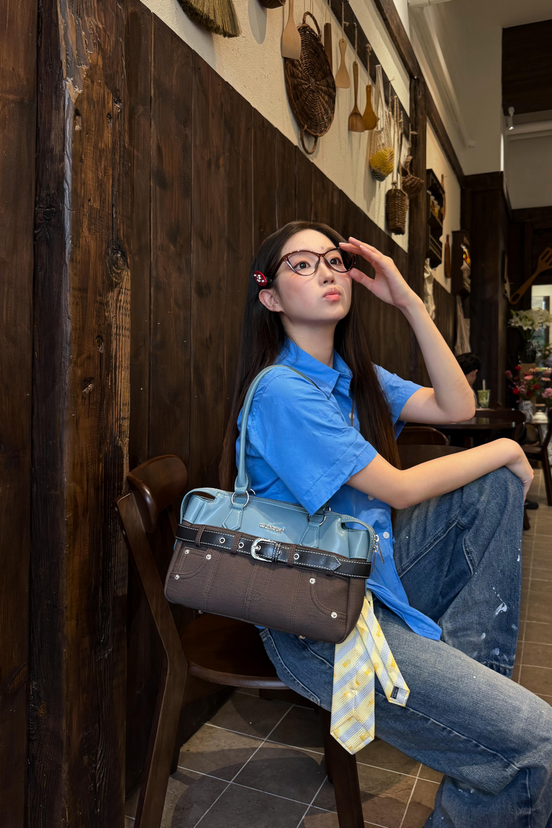 Retro Colorblock Bowling Bag