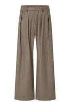 Houndstooth Pleated Wide Pants