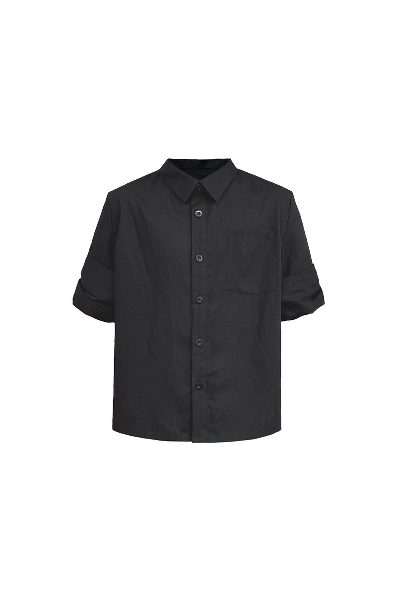 Tencel Linen Roll Sleeve Shirt