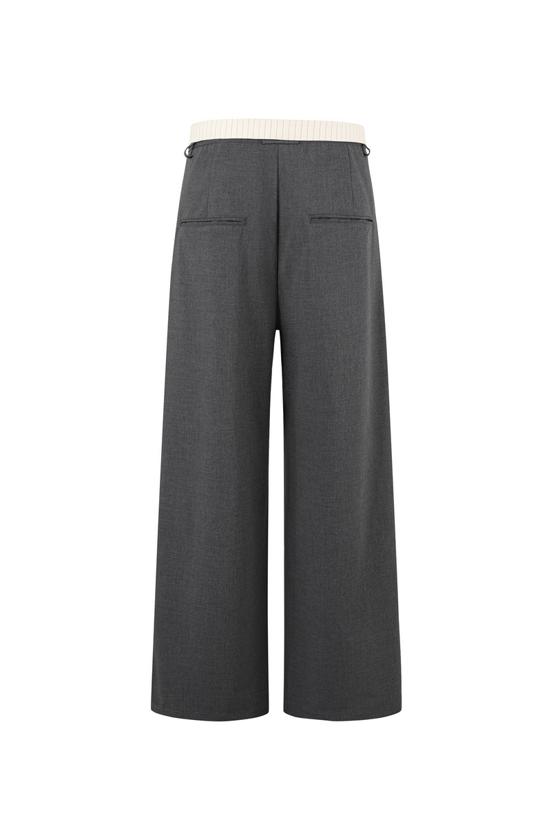 Striped Wrap Trousers