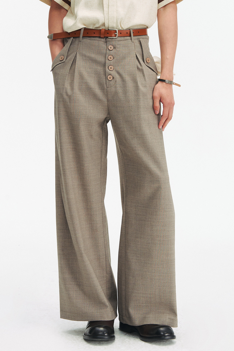 Textured Wool Trousers