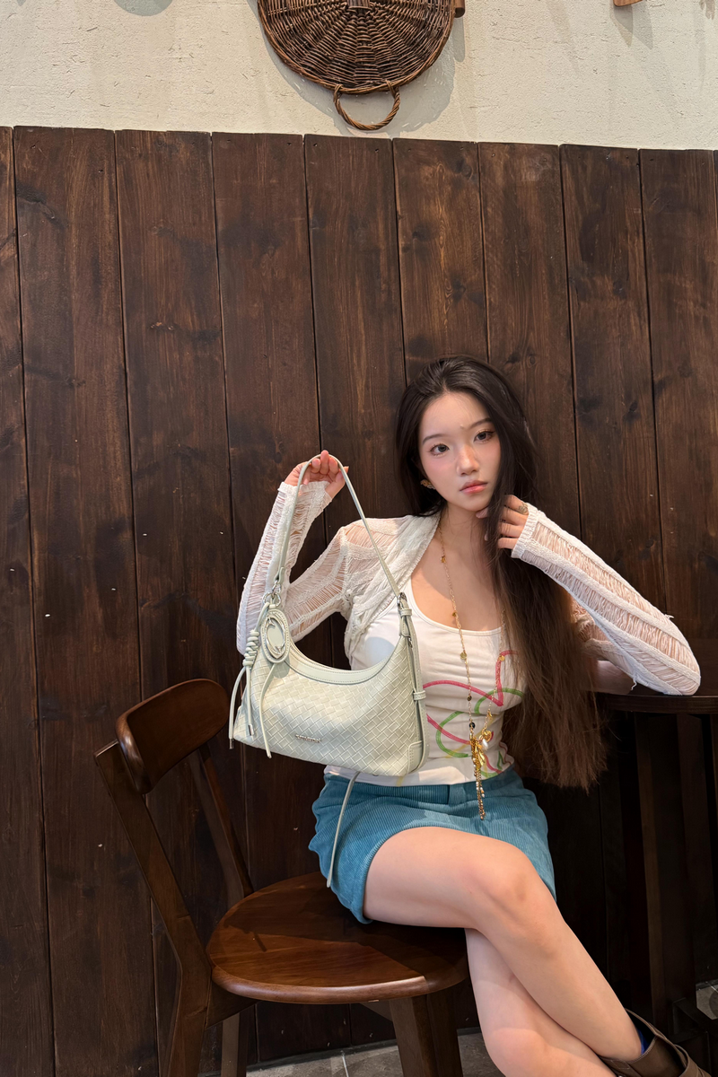 Vintage Woven Hobo Bag