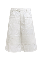 Waxed Biker Capri Jeans
